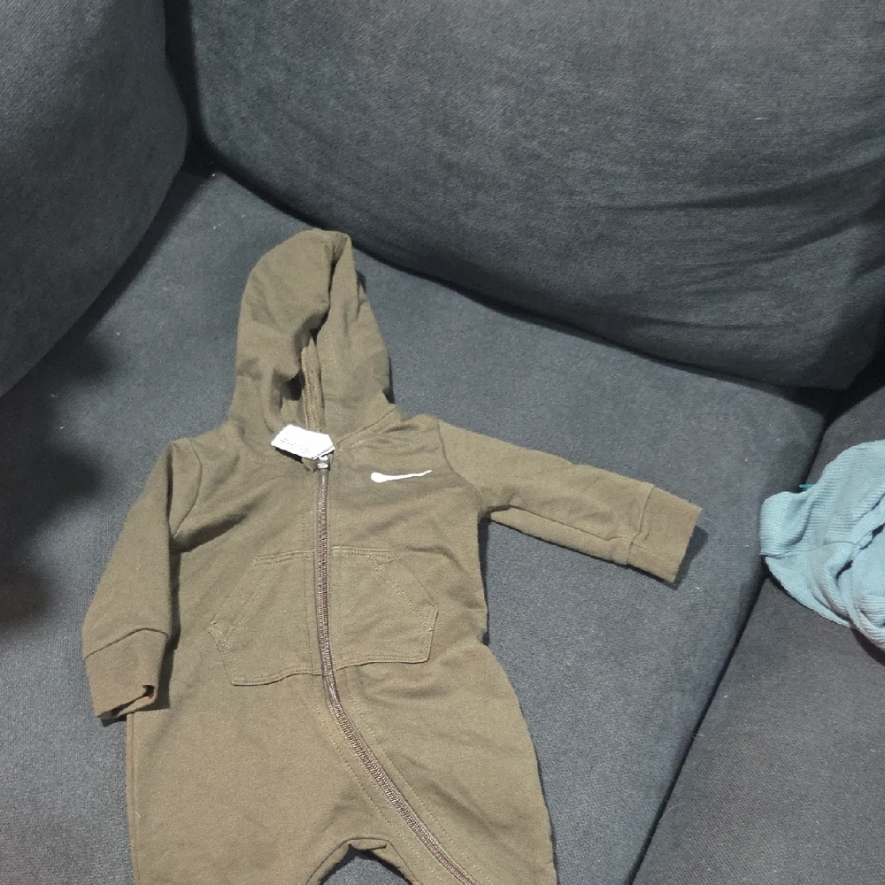 Nike Olive Kids One Piece Footie